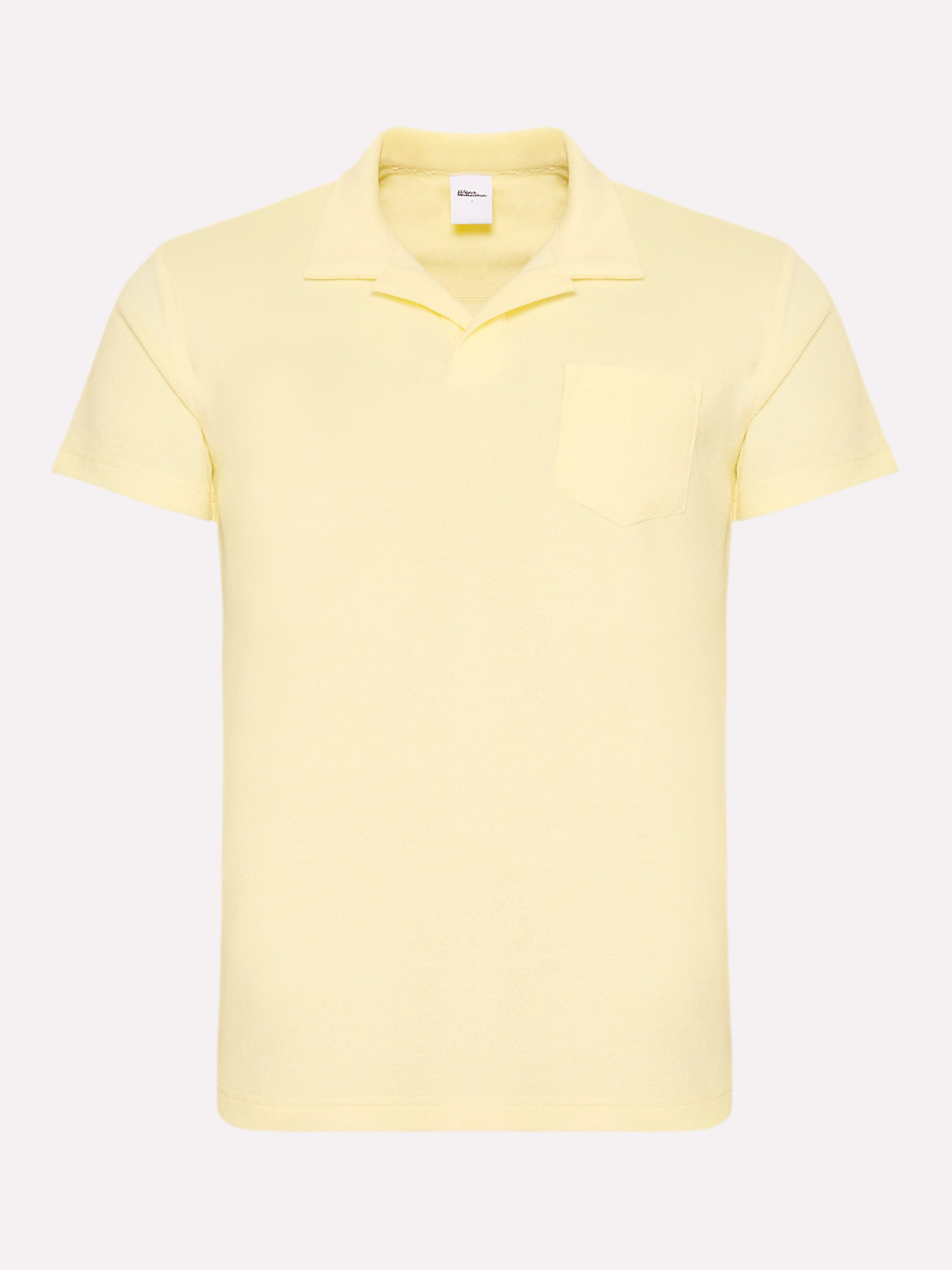 Blonde Yellow Toweling Polo Shirt